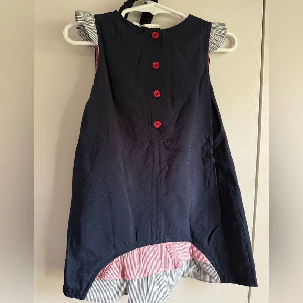 NWT | Petit Lem Floral Embroidered 3PC set w/ Bloomers & headband, 18M, MSRP $62